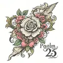 psalm 23;24 tattoo design idea