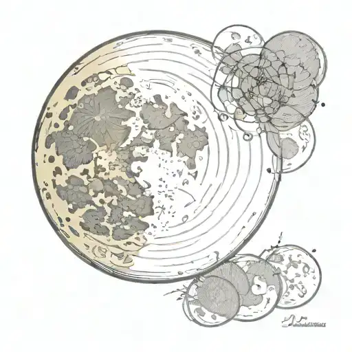 Waxing Crescent moon phase tattoo design idea