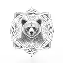 bear celtic knot tattoo design idea