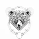 bear celtic knot tattoo design idea