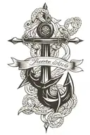 anchor with 1986 year tattoo design idea