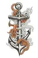 anchor with 1986 year tattoo design idea