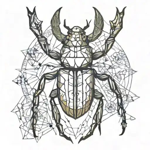 stag beetle tattoo design idea