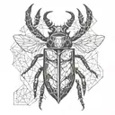 stag beetle tattoo design idea