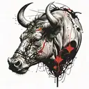 raging bull tattoo design idea