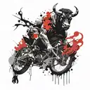 raging bull tattoo design idea