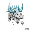 Triceratops tattoo design idea