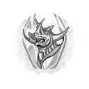 Triceratops tattoo design idea