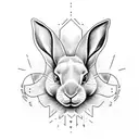 watership down black rabbit tattoo design idea