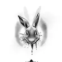 watership down black rabbit tattoo design idea
