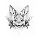 watership down black rabbit tattoo design idea