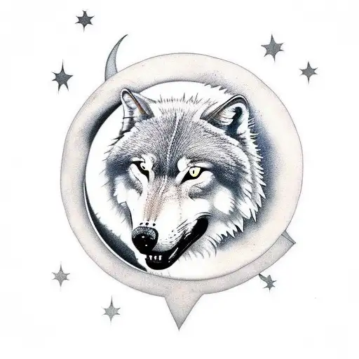 Moon phases Wolf IST-LON Istanbul London My daughters portrait 29.11.2017 (daughters birthday) 01.01.1986 (my birthday)  tattoo design idea