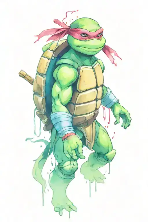 teenage mutant ninja turtles Raphael tattoo design idea