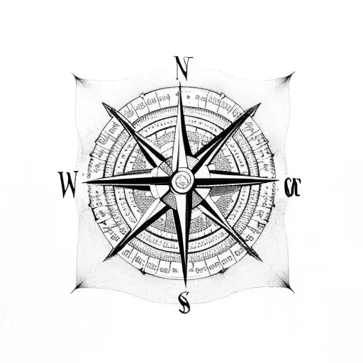 compass that continues on south with Narsil, the sword from the lord of the rings tattoo design idea