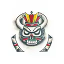 uka uka and aku aku  tattoo design idea