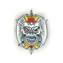 uka uka and aku aku  tattoo design idea