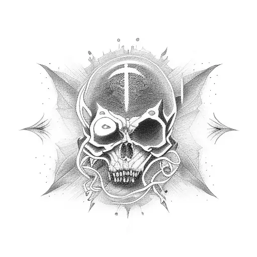 hell and heaven tattoo design idea