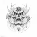 hell and heaven tattoo design idea