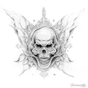 hell and heaven tattoo design idea