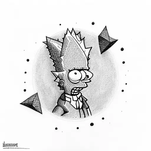 bart simpson tattoo design idea