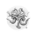 Hydra with three heads  tattoo design idea