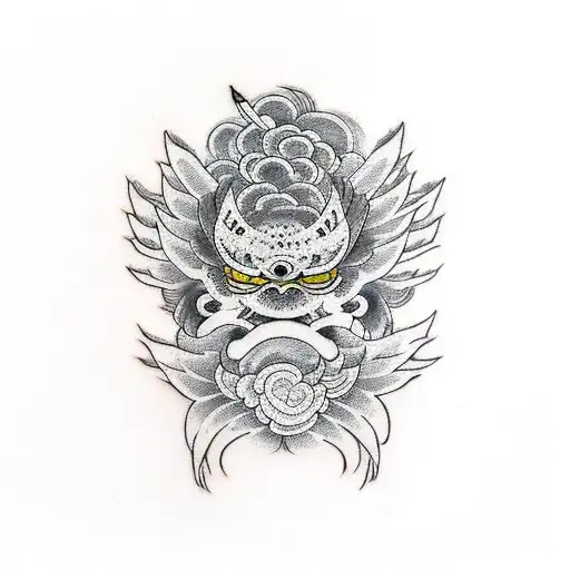 hana tengu tattoo design idea