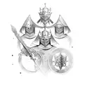 knights of the round table  tattoo design idea
