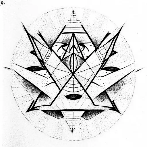 illuminati rhombus tattoo design idea