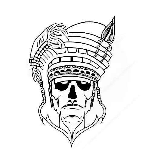 indiana headdress tattoo design idea