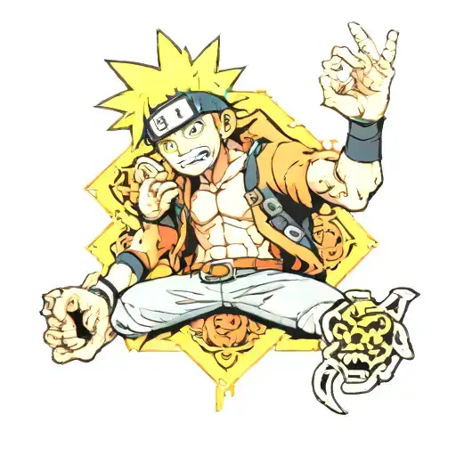 Naruto One Piece tattoo design idea