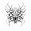 A mythical creature from The Witcher universe engaged in a sports activity tattoo design idea