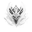 A mythical creature from The Witcher universe engaged in a sports activity tattoo design idea