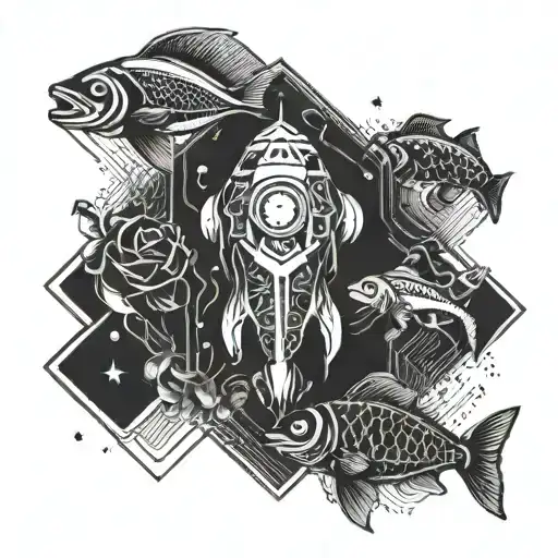 scuba diving tattoo design idea