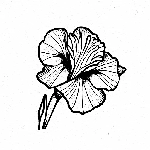 iris flower  tattoo design idea