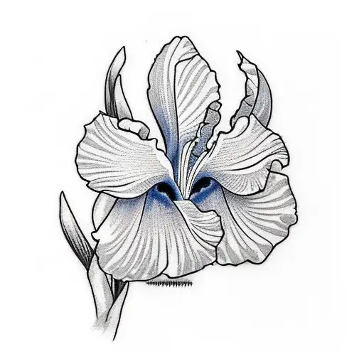 iris flower  tattoo design idea