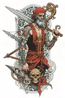 charon boatman from hades tattoo design idea