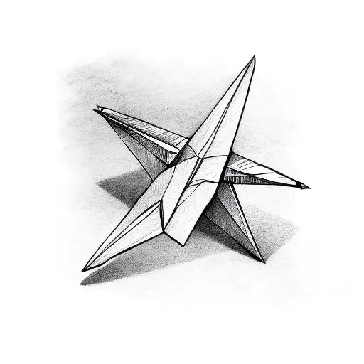 paper airplane tattoo design idea