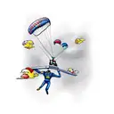 skydiving  tattoo design idea