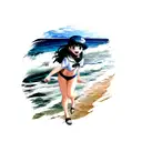 ocean surf tattoo design idea