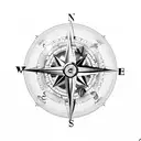 compass, steampunk, cyber, rose tattoo design idea