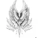 broken wings tattoo design idea