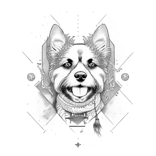 dog named Hunter tattoo design idea