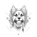 dog named Hunter tattoo design idea
