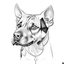 dog named Hunter tattoo design idea