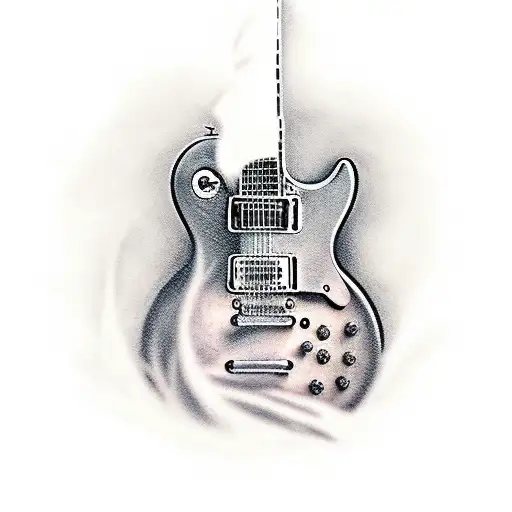 les paul guitar  tattoo design idea