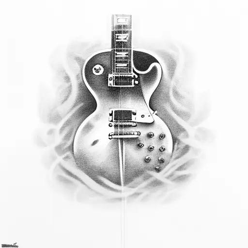 les paul guitar  tattoo design idea