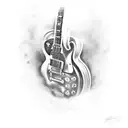 les paul guitar  tattoo design idea
