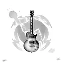 les paul guitar  tattoo design idea
