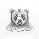 bear cub tattoo design idea