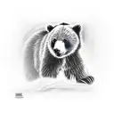 bear cub tattoo design idea